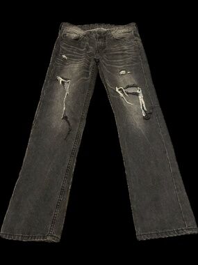 Black Cutout Jeans - Levis 514 Straight